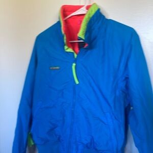 Vintage 80s Columbia ski jacket.  Excellent condition.  Neon colors. Large